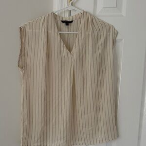 Banana Republic Beige Striped Blouse